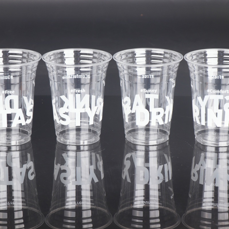 Custom Printed Logo Clear 16oz Pet Transparent Disposable Cold Drink to Go Plastic Cups with Lids – Cup and Pet Cup price