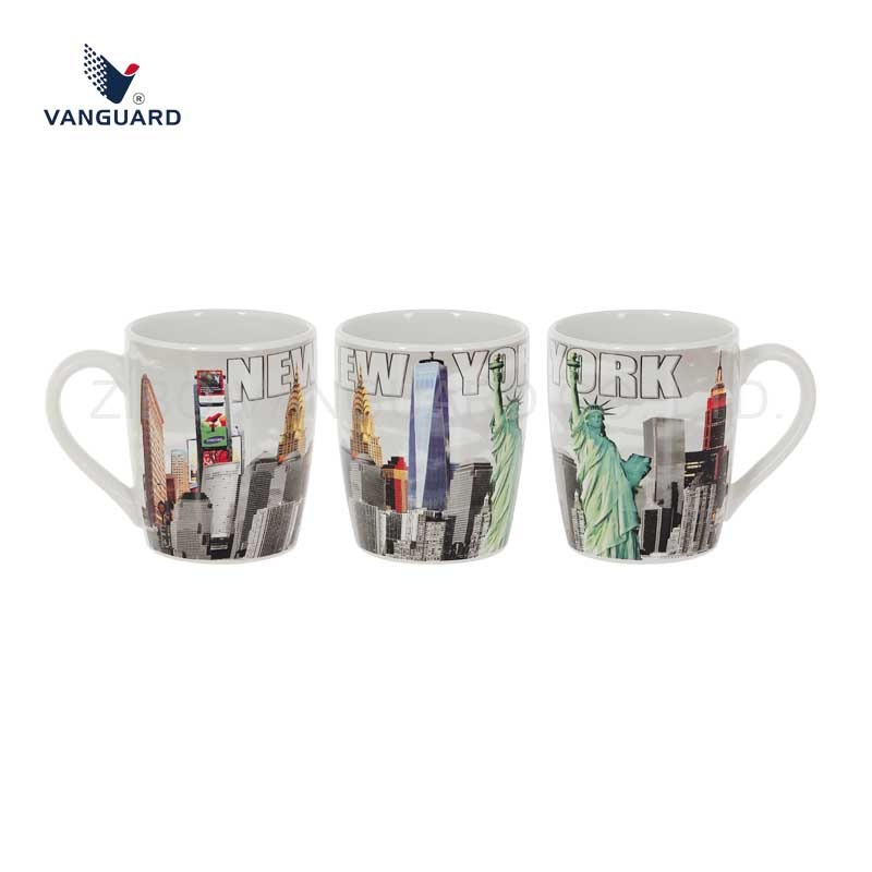 Customized Statue of Liberty Decal American Style Souvenir Ceramic Drum Shape Coffee Mug – Ceramic Coffee Mug and Souvenir Mug price
