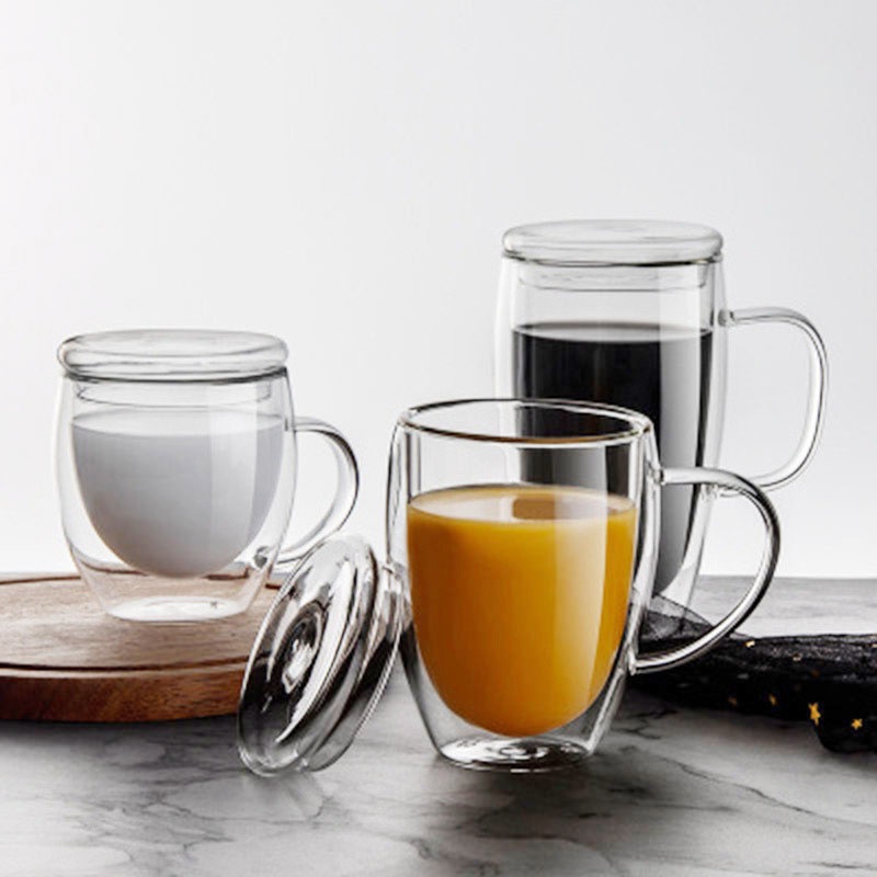 Double Walled Glasses Insulated Glass Mugs for Tea, Coffee 12 Oz – Double Glass Cup and Drinking Glasses Coffee Cup price