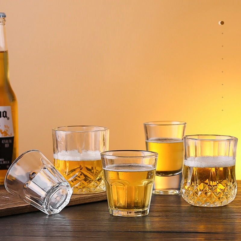 Factory Wholesale Fancy Glassware Liqueur Glass Whiskey Cup Glass Elegant Heavy Base Shot Glass Wine Cup – Whisky Cup and Wine Cup price