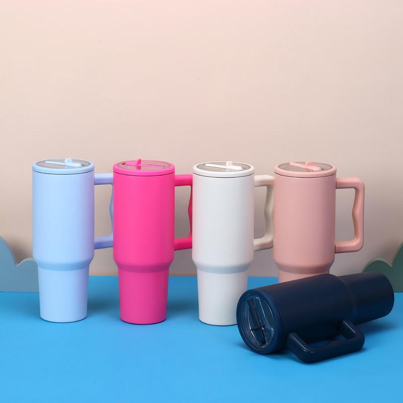 New Upgrade 40oz Vacuum Tumblers Stainless Steel Travel Mugs Portable Modern Tumbler with Lid and Handle and Straw – Water Bottle and Thermos price