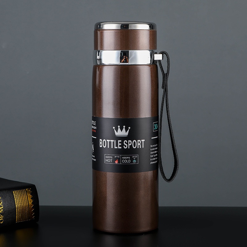 Stainless Steel Thermos Outdoor Large-Capacity Portable Bubble Tea Cups Advertising Car Travel Water Bottle Wholesale – Travel Mug and Bottle price