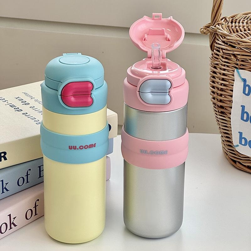 Straw Insulated Cup Portable Dual Drinking Stainless Steel Water Cup – Vacuum Flask and Vacuum Cup price