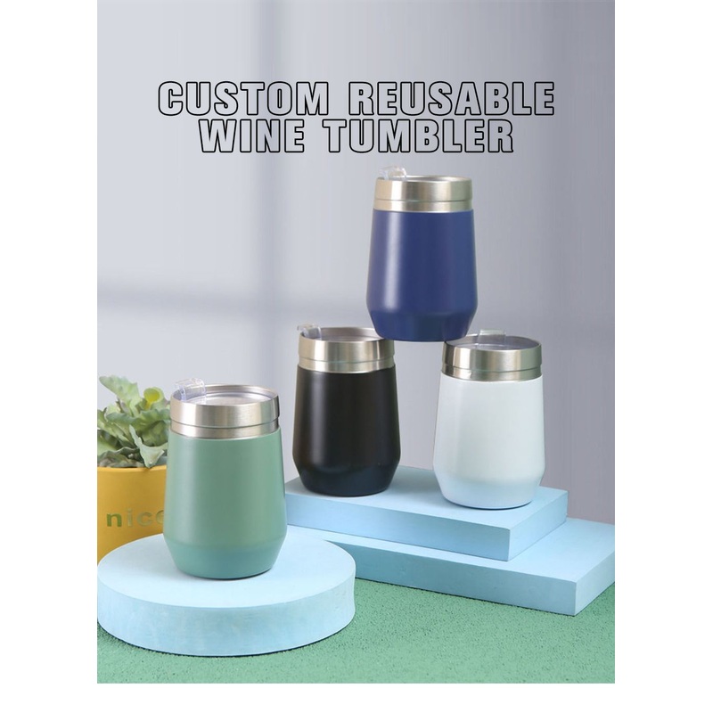 Wholesale Simple Style 12 Oz 18/8 Stainless Steel Double Wall Wine Tumbler with Lid – Mug Cup and Custom Mug price