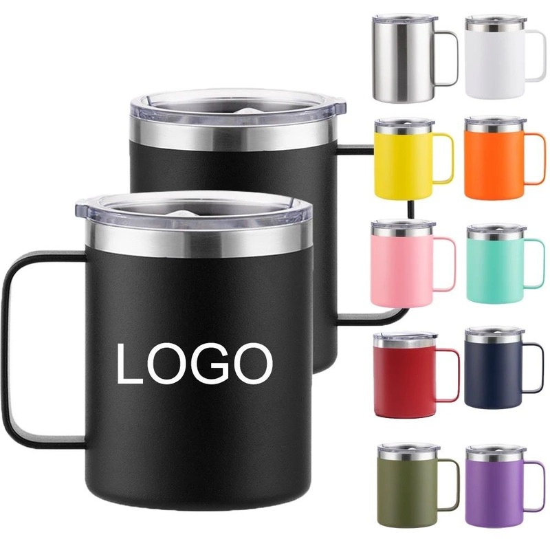 12oz Metal Mug Stainless Steel Insulated Vacuum Custom Logo Thermal Mug Coffee Camping Travel Coffee Mug Tumbler with Handle – Coffee Mug and Tumbler Cup price