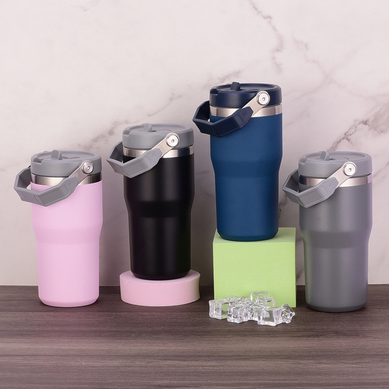 20oz 600ml Coffee Custom Reusable Cup Stainless Steel Powder Coated Tumbler Insulated Travel Thermal Coffee Mug with Lid – Coffee Mug with Lid and Insulated Travel Thermal Mug price