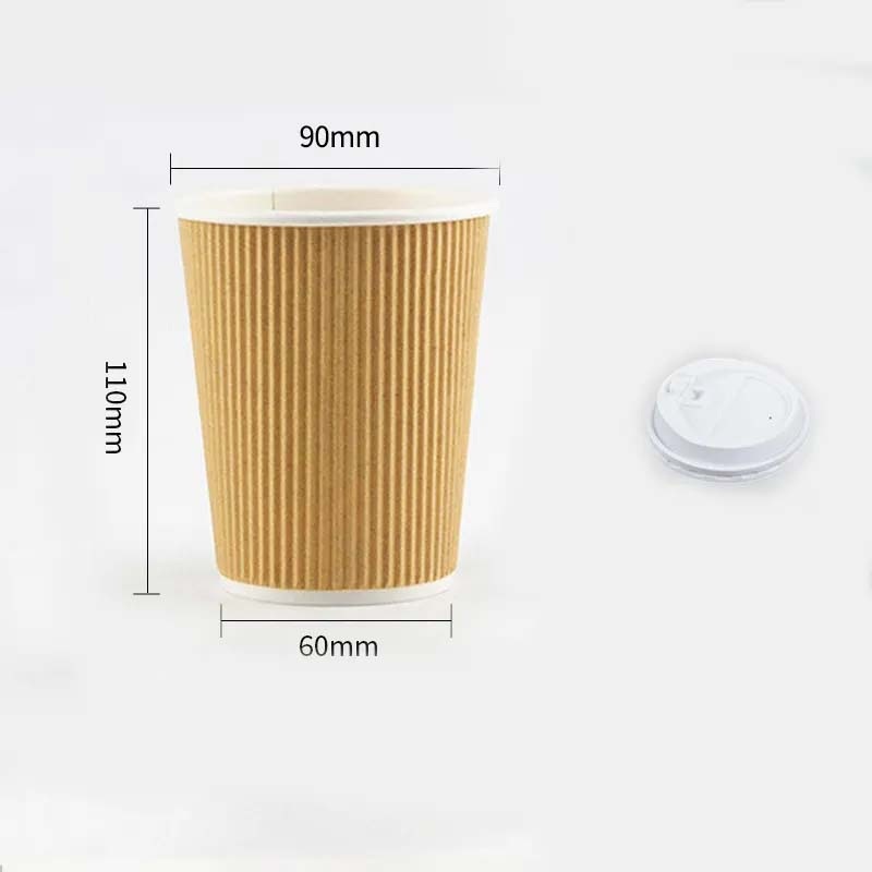 8 Oz Hot Drink Kraft Corrugated PE Coated Ripple Coffee Paper Cup – Ripple Coffee Cup and Coffee Paper Cup price