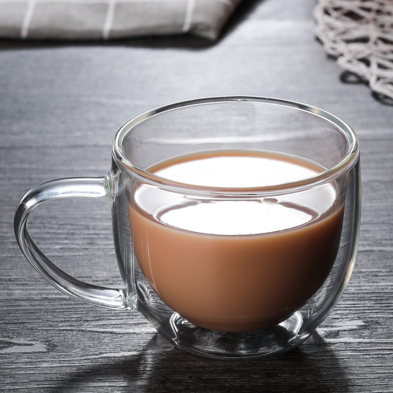Best Selling 150/250/350/450ml Clear High Borosilicate Double Walled Coffee Cup – Glass Bottle and Glass Jar price