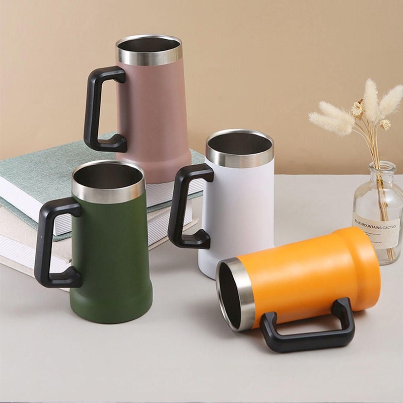 Custom High Quality Double Walled Travel Copo Staley Stainless Steel Vacuum Insulated Beer Tumbler Cups with Handle – Water Bottle and Sprot Water Bottle price