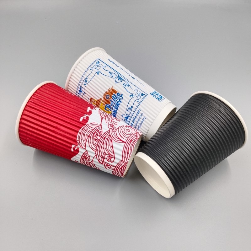 Customized Printed Disposable Double Wall Corrugated Hot Drink Paper Coffee Cup – Corrugated Paper Cup and Hot Coffee Paper Cup price