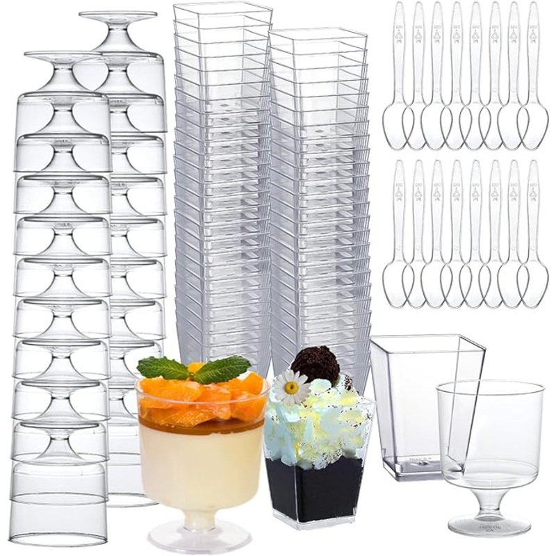 Dessert Cups Small Plastic Cake Cups – Dessert Cups and Glass Cup price