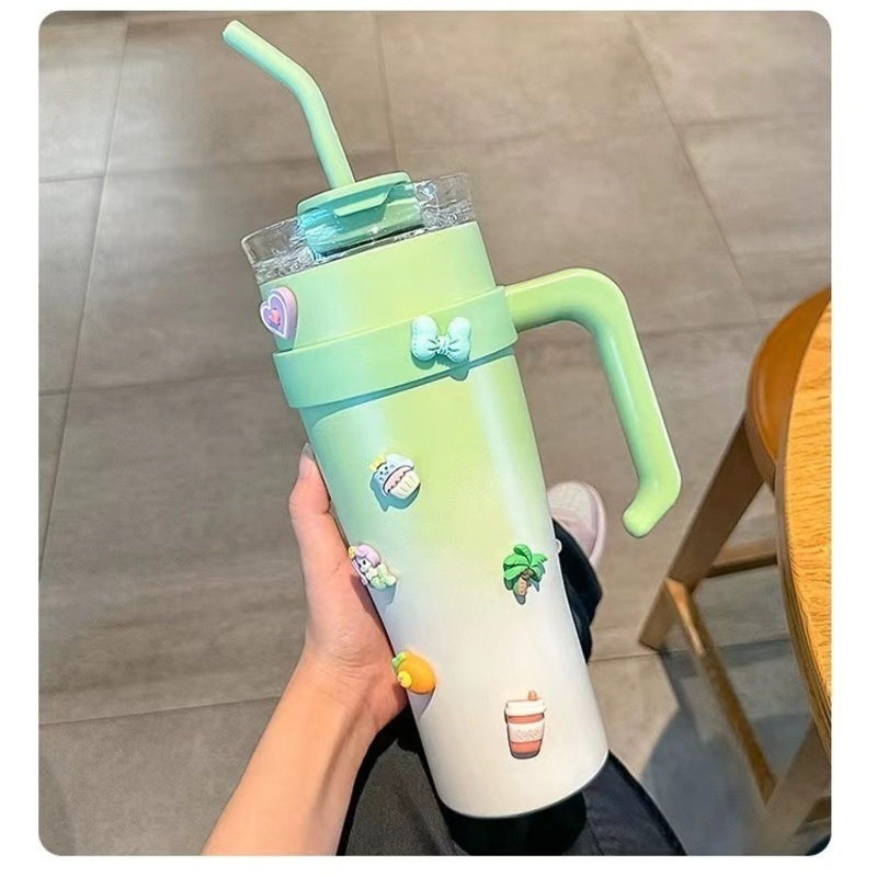 Dormitory Must-Have Car Sam Straw Glass Stainless Steel Mug Large Capacity New Cup – Vacuum Flask and Vacuum Cup price