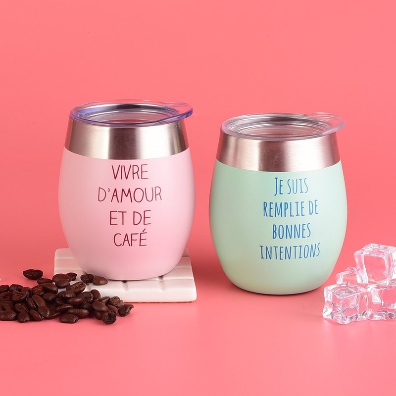 Eco-Friendly Termos Garrafa Termic Egg Beer Red Wine Cup Stainless Steel Vacuum Coffee Tumbler 8oz 10oz Wine Tumbler – Wine Tumbler and Vacuum Coffee Tumbler price