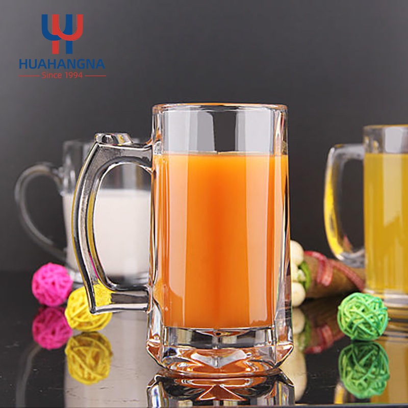 Funny Lead-Free Glass Beer Stein 19oz Large Capacity Transparent Muscle Handle Beer Mug – Beer Glass and Glassware price