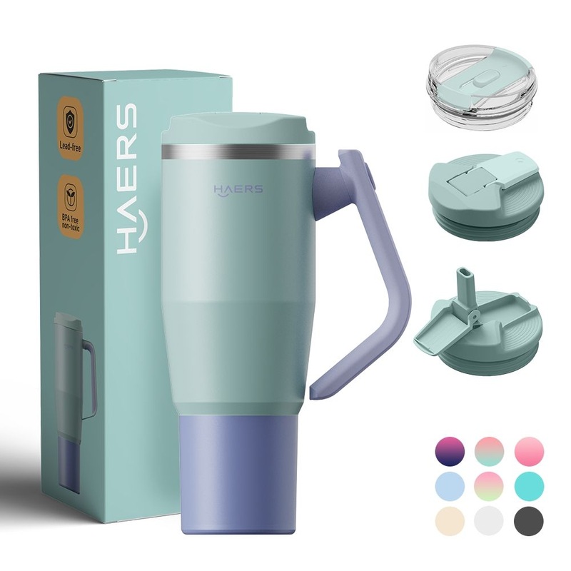 Haers New 2025 Rotatable Handle Vacuum Insulated Sport Stainless Steel Tumbler with Straw and Custom Logo – Custom Logo Tumbler and Insulated Tumbler price