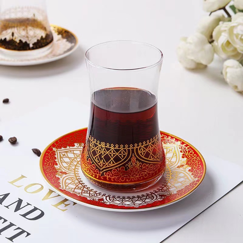 Tea Coffee Mugs Clear Glasses Turkish Tea Glasses Cups and Saucers – Turkish Tea Glasses and Tea Coffee Mugs price