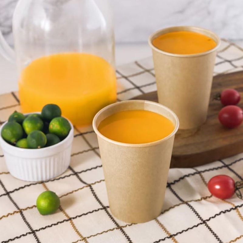 Wholesale Paper Coffee Cup Single Wall Custom Kraft Paper Cups Disposable Hot Drink Paper Coffee Cup with Lid – Custom Print Paper Cups and Custom Paper Coffee Cups price