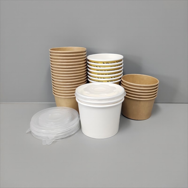 8oz 12oz 16oz 24oz Disposable Paper Food Container Food Snack Packaging Paper Soup Cups with Lids – Paper Soup Cups with Lids and Food Snack Packaging Cup price