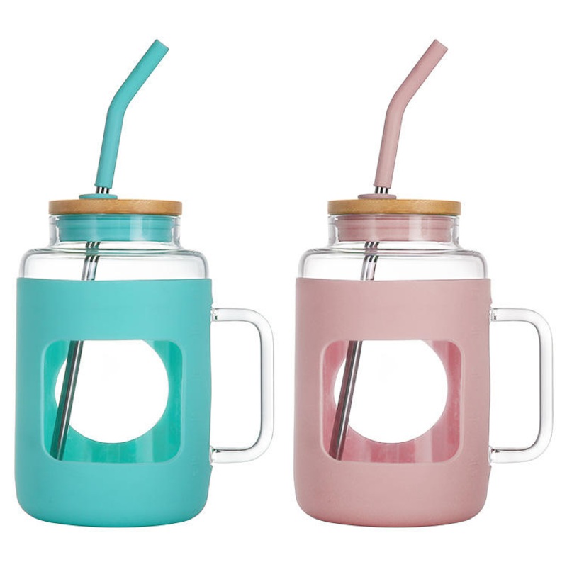 BPA Free Hot Custom Insulated Mug Copper Kids Sport Gym Tumbler Borosilicate Cup Glass Water Bottles with Straw – Glass Bottle and Water Glass price