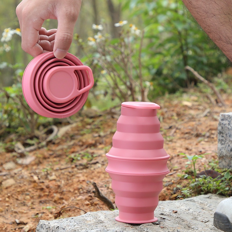 Custom BPA Free Lightweight Fashion Hiking Travelling Compatible Collapsible Silicone Water Bottle – Collapsible Water Bottle and Collapsible Water Bottles price
