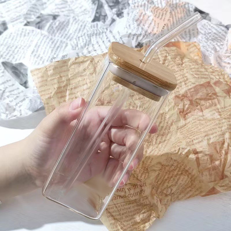 High Quality 400ml Transparent Square Glass Water Bottle – Galss Bottle and Water Bottle price
