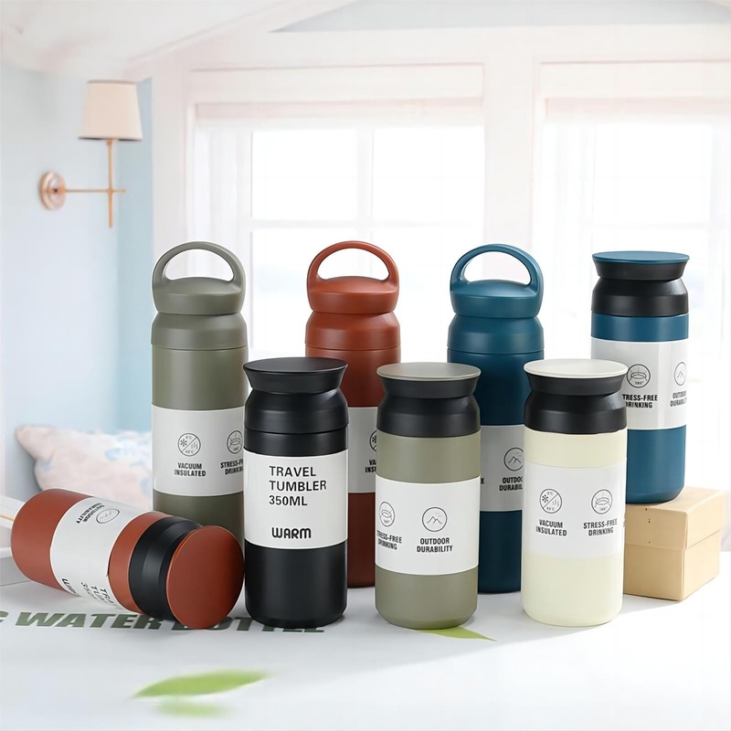Japanese Style Thermos Cup Creative Office Mens and Womens Simple Portable Student Stainless Steel Water Cup Tea Cup – Vacuum Cup and Coffee Cup price