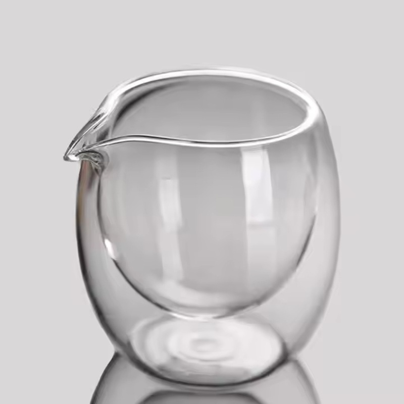 Single Spout Espresso Tea Glass Cups 180ml 200ml Double Wall Clear Borosilicate Glass Drinking Cups with Spout – Glass Teacup and Double Wall Glass Cups price