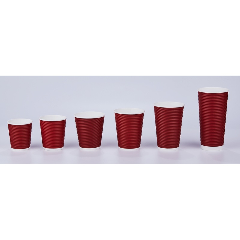 12oz Disposable Insulated Corrugated Sleeve Ripple Wall Paper Coffee Cups – Paper Cup and Disposable Coffee Cup price