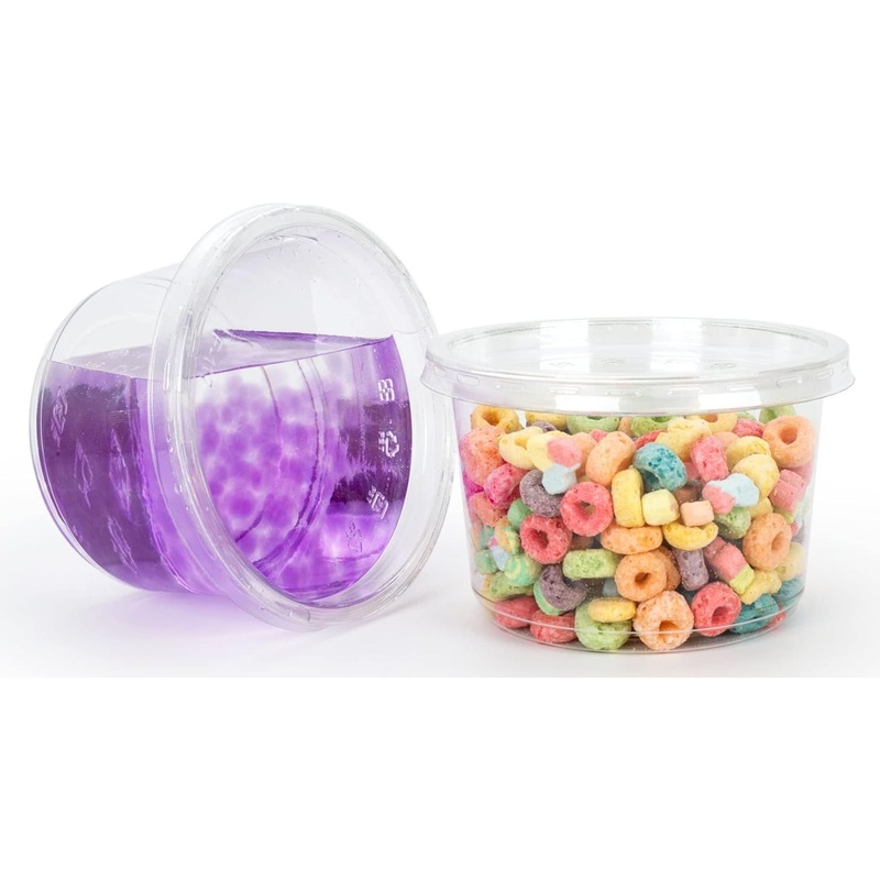 16 Oz Disposable Clear Plastic Cups, Pet Dessert Cups with Lids and Spoons, Disposable Snack Bowls for Cupcake, Pudding, Snacks, Yogurt, Parfait Fruits, Mousse – Pet Deli Container and Pet Salad Container price