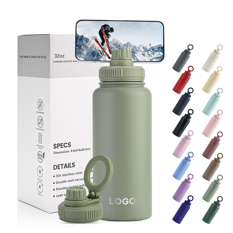 Custom Logo 1L Stainless Steel Double Wall Insulated Vacuum Flask 32oz Powder Coated Sports Water Bottles – Stainless Steel Water Bottle and Insulated Bottle price