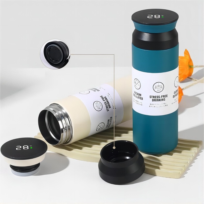 Customized Double Wall New Style Simple Design 500ml Travel Vacuum Flask Water Bottle Coffee Cup Stainless Steel Coffee Mug Thermo with Lid – Sport Thermos and Stainless Steel Thermos price