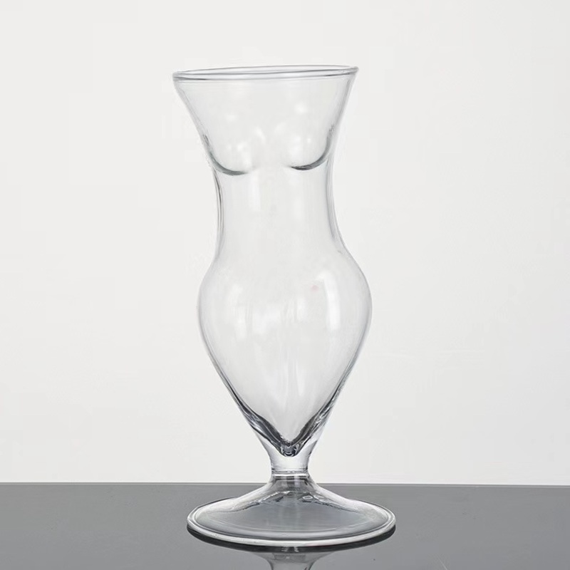 Elegant Woman-Shaped Borosilicate Glass Cup for Wine Parties – Custom Color Cup and Borosilicate Glass Cup price