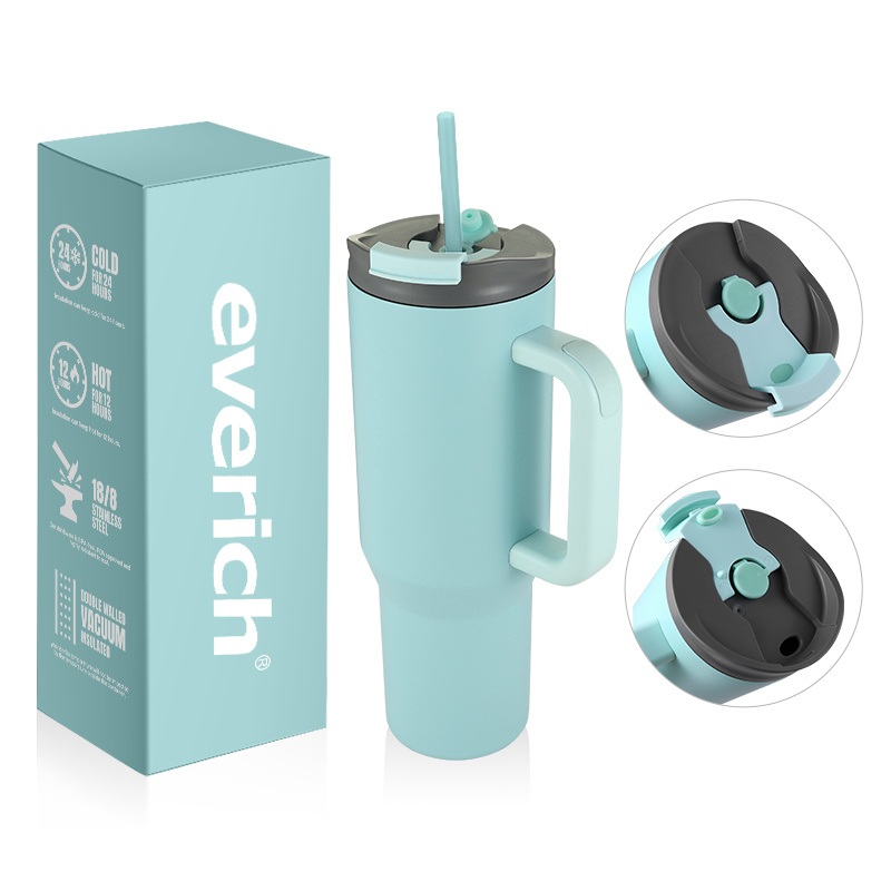 Everich 18/8 Double Wall Stainless Steel Insulate Tumbler with Handle and Straw BPA Free – Insulated Tumbler and Stainless Steel Bottle price