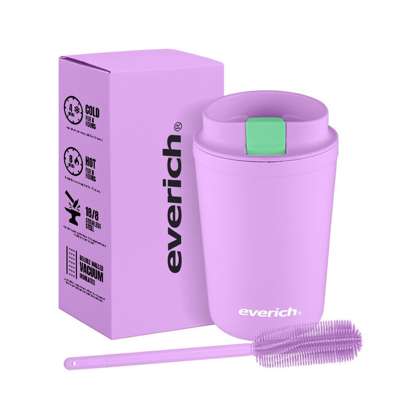 Everich Double Wall Stainless Steel 350ml Coffee Mug with Lid – Double Wall Stainless Steel and Stainless Steel Tumbler price