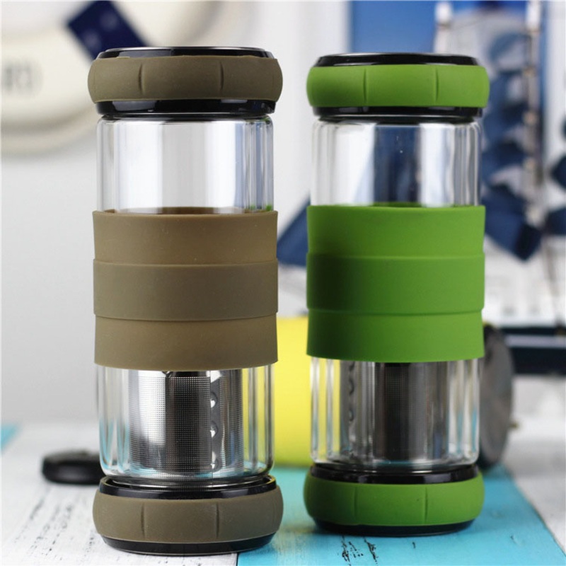 High Borosilicate Glass Water Bottle with Silicone Sleeve Drinking Mugs – Silicone Rubber Bottle and Silicone Glass Bottle price