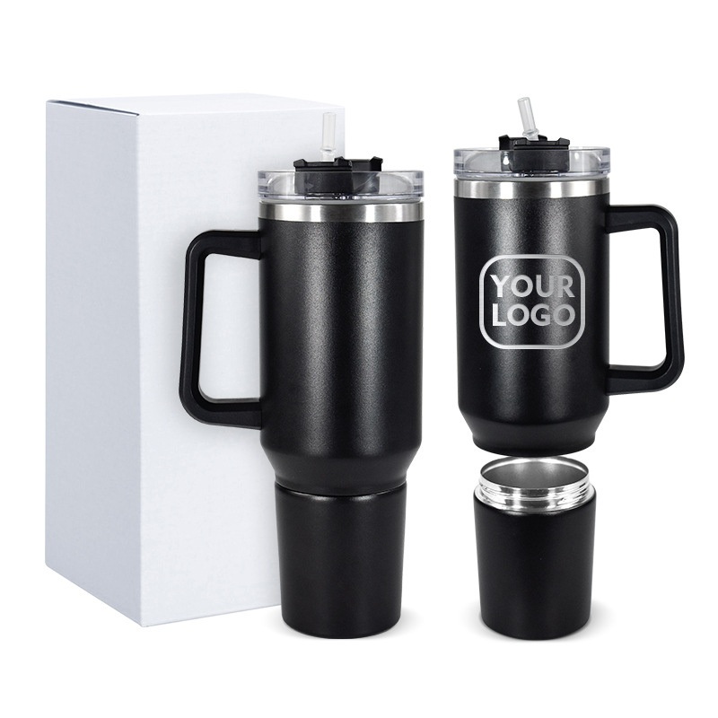 Separated Split Car Cup 40oz Stainless Steel Beer Ice Cup with Handle – 40oz Tumbler and Stainless Steel Tumbler price