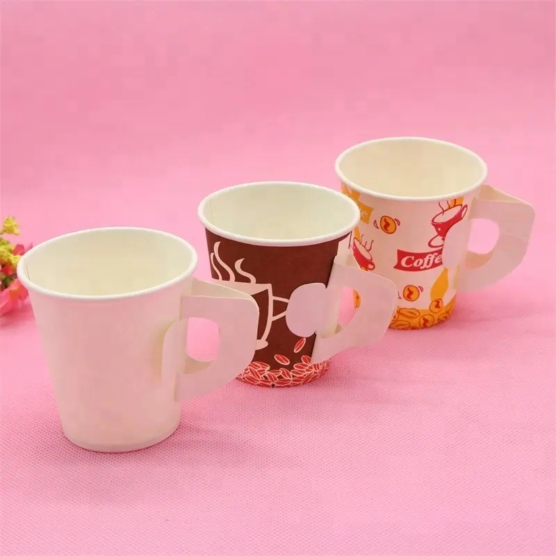 Wholesale Disposable Insulated Vending Coffee Paper Cup – 6oz Handle Paper Mug and 4oz Handle Coffee Paper Cup price
