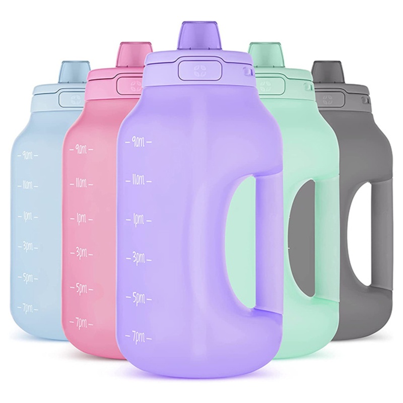 64oz Gallon Water Bottle with Time Marker & Handle Silicone Straw with Locking Sport Water Bottle – Sport Water Bottle and Drinking Bottle price
