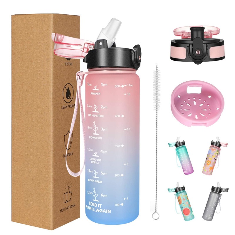 BPA Free Kids 1000ml Baby Custom Plastic Dringking Colorful Water Bottle – Water Bottle and Baby Item price