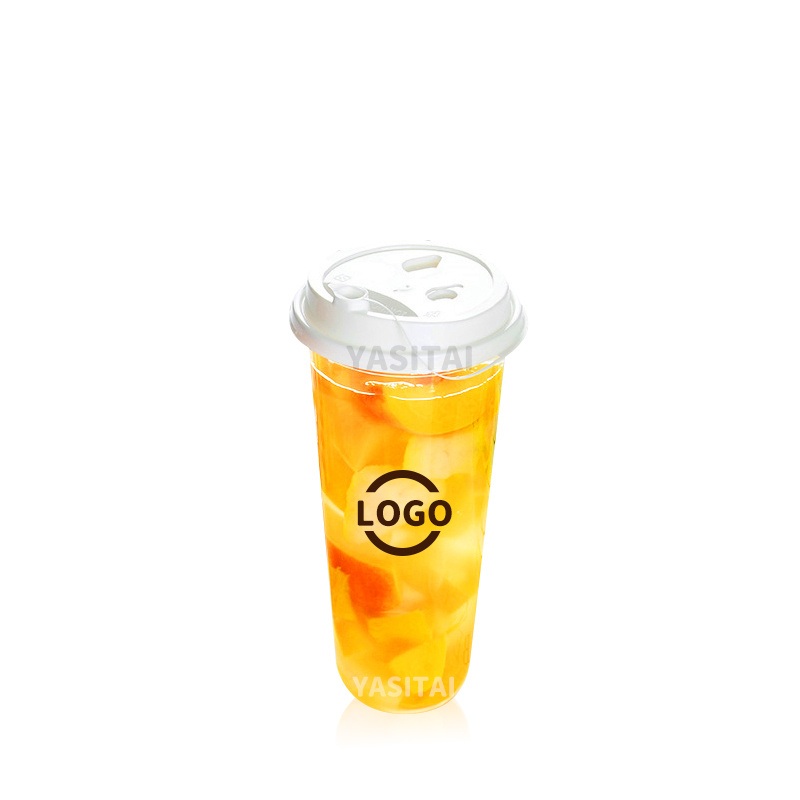 China Factory Custom Printing Logo Bubble Tea Cup 16 Oz 24 Oz Coffee Juice Smoothies U Shape Boba Cup PP Plastic Cups with Lid – Disposable Cup and Plastic Cup price