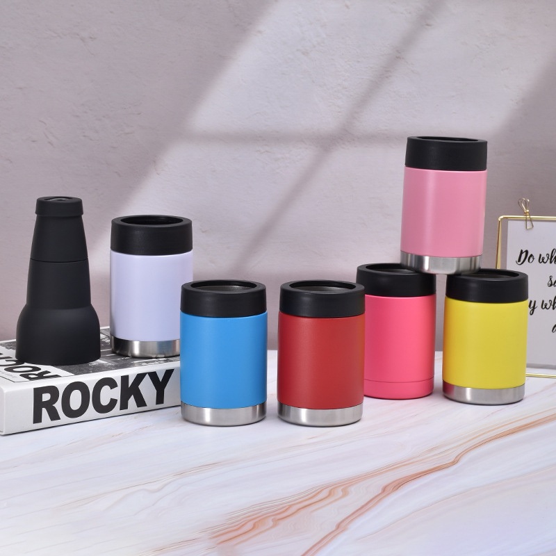 Custom Logo 12oz Stainless Steel Universal Beer Wine Bottle Can Tumbler Cooler Sublimation Bottle Cooler Holder Vacuum Cup with Opener – Vacuum Cup and Coffee Cup price