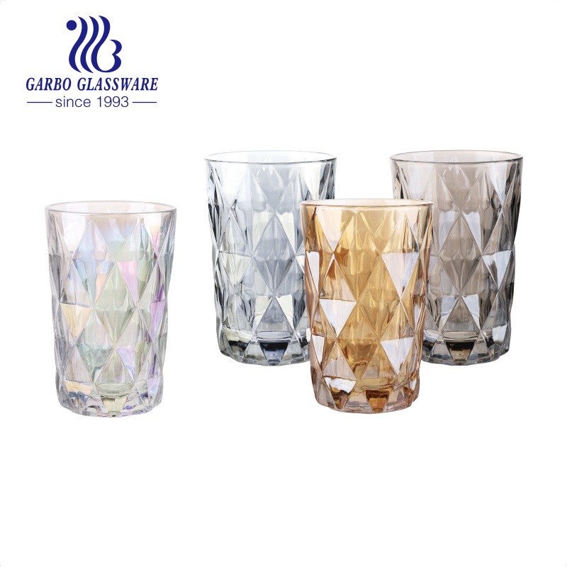 Ion Plated Glasses Food-Grade Glass Drinking Tumbler Color Classic Glass Cup – Drinking Glass Cup and Ion Plated Glasses price