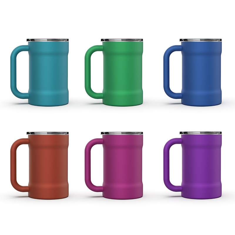 Large Thermal Camping 16 Oz Stainless Steel Vacuum Insulated Coffee Mug with Drink – Double Wall Mugs and Stainless Steel Mug price