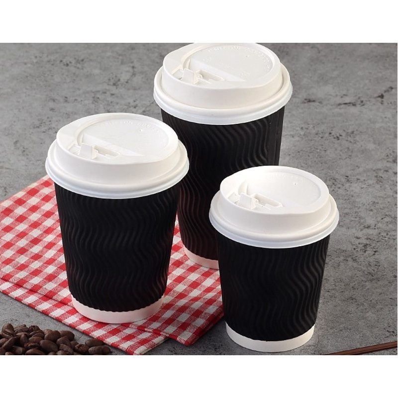 Ripple Pattern Paper Cups for Hot Drinks – Paper and Cups price
