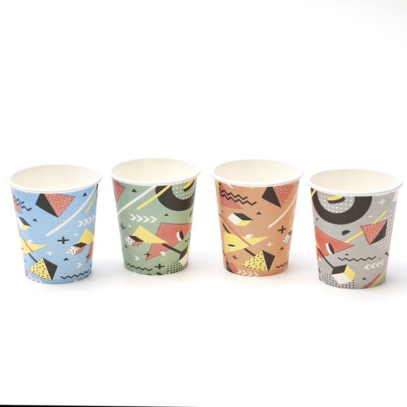 Takeaway Paper Cups Custom Printed Disposable Single Wall Kraft Paper Hot Coffee Cup with Lid – Paper Cups and Coffee Cups price