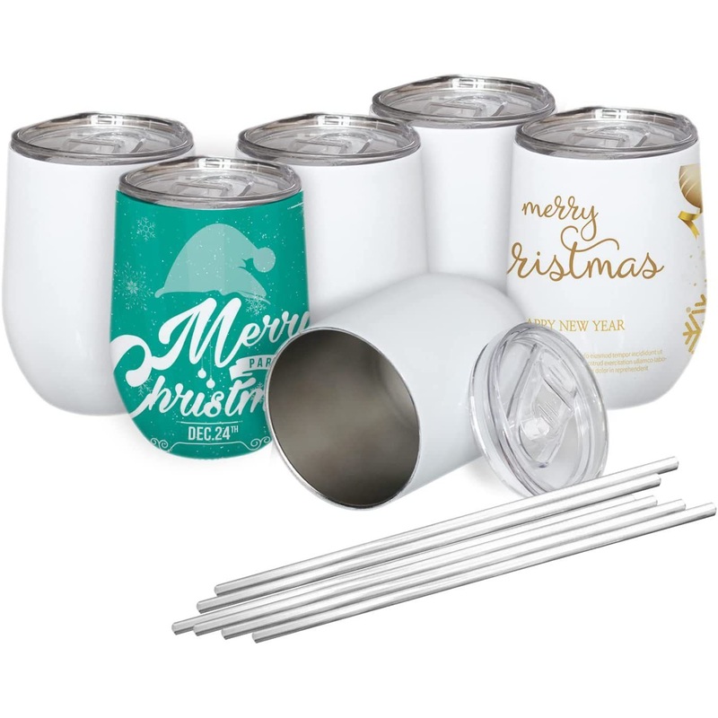 Wholesale 12oz Double Wall Vacuum Insulated Wine Coffee Tumbler Cup with Sraw – Tumbler and Tumbler with Straw price