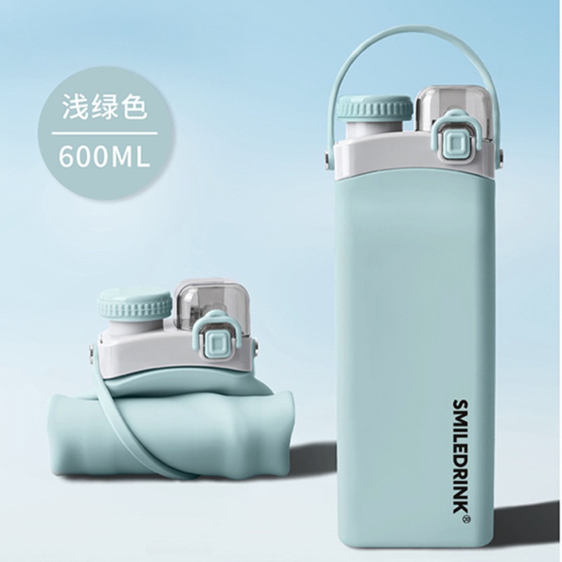 Wholesale Gym Outdoor 600ml Foldable Silicone Cup Folding Collapsible Water Bottle – Drinking Sports Bottle and Travel Sports Bottle price