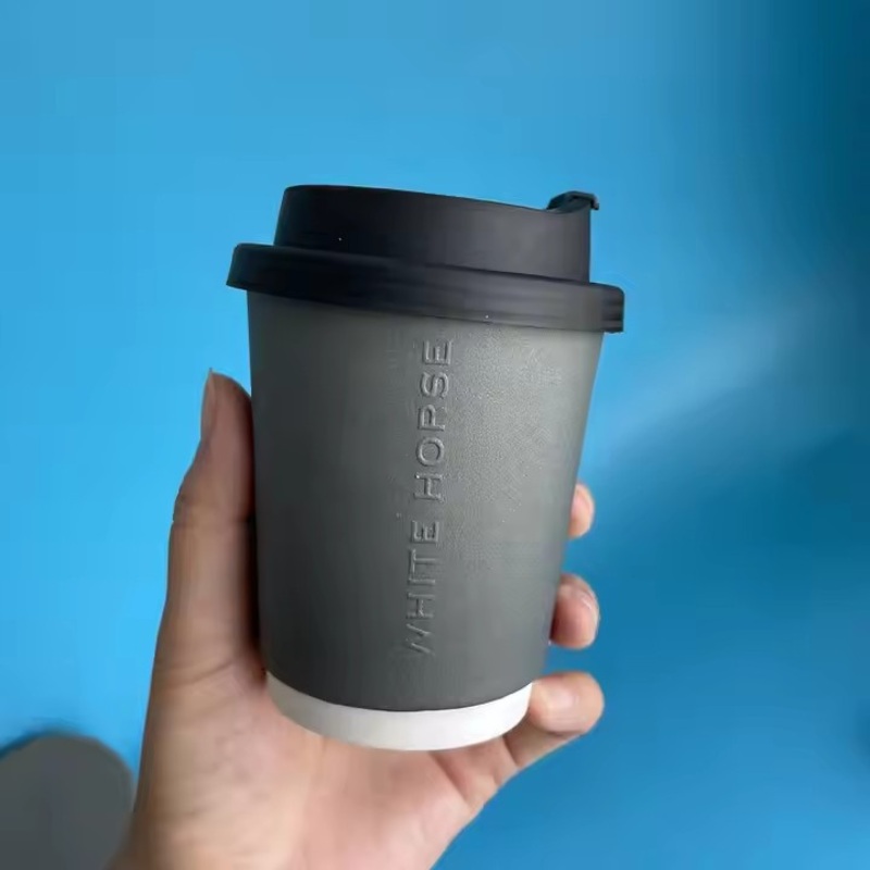 2oz 4oz 8oz 9 Ozhot Selling Wholesale Disposable Biodegradable Double-Layer Paper Cup with Lid Hot Coffee Cup – Coffee Paper Cup and Hot Drink price