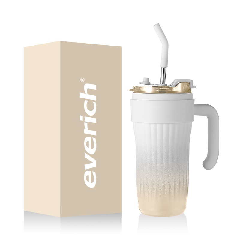 Everich 304 Stainless Steel Double-Wall Vacuum Insulated Tumbler with Easy-SIP Straw and Carry Handle – Stainless Steel Tumbler and Water Bottle price