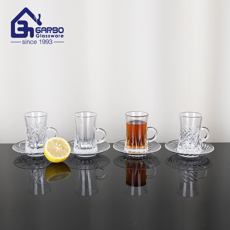High White Small Glass Coffee Mugs with Saucer for Sale – Glass Mug and Beer Handle Glass price